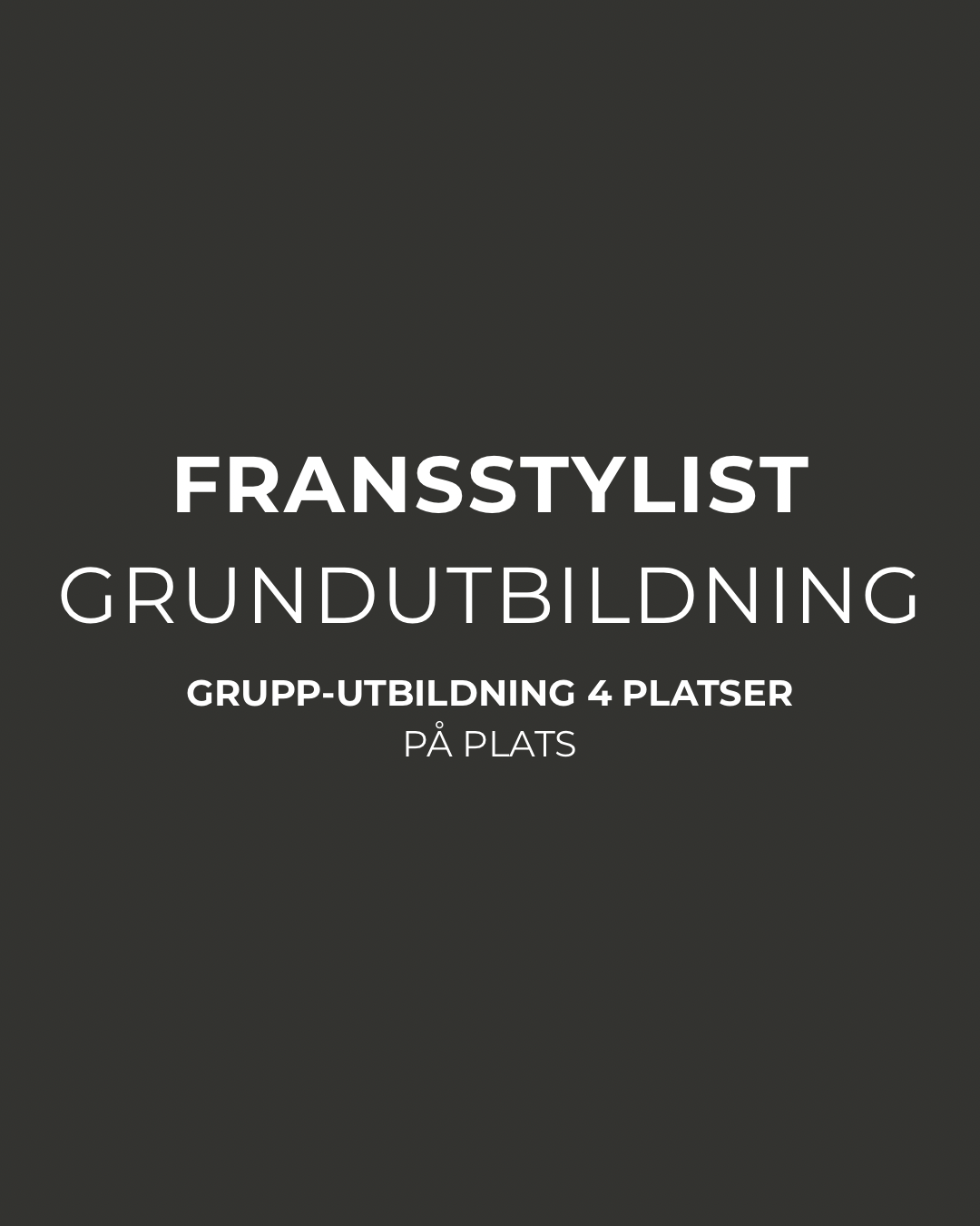 Grupputbildning fransförlängning 30-31 Januari
